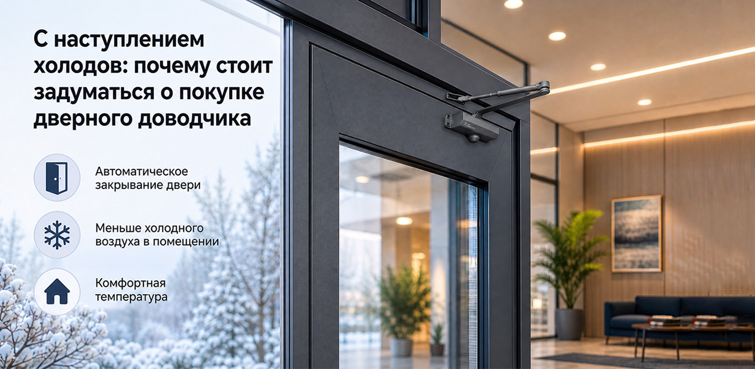 Готовимся к холодам: почему стоит задуматься о покупке доводчика для двери