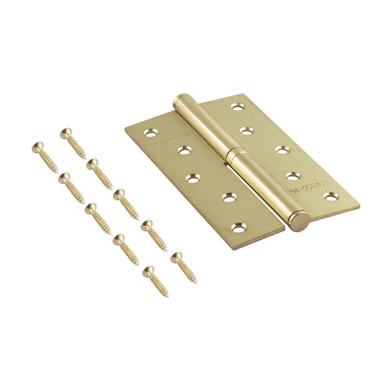 Комплектация и упаковка Петля левая/правая 750-5" (125*75*2,5) без колп. цвет Матовое золото Нора-М